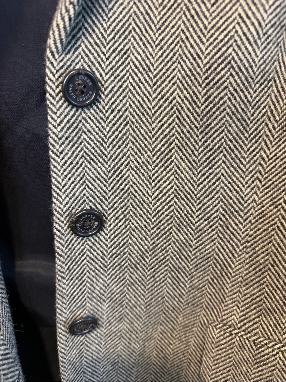 Lauren Ralph Lauren Wool Herringbone Blazer Women’s 14 - Picture 7 of 15